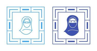 Woman with Niqab Vector Icon