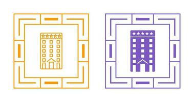 Five Star Building Vector Icon