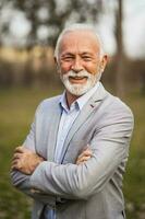 Portrait of a senior businessman photo