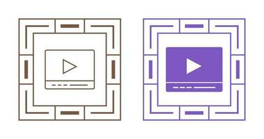 icono de vector de reproductor de video