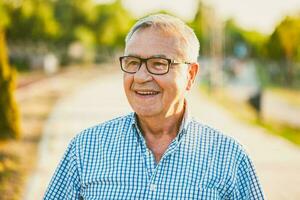 A senior man in the park photo