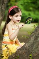 A young curious girl photo