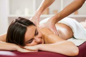 A woman having a massage photo