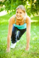 Woman doing physical activity photo