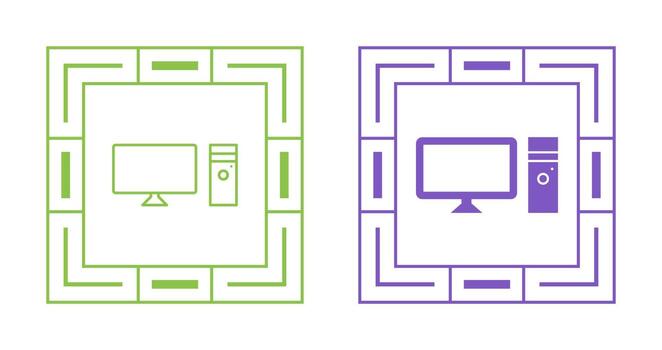 icono de vector de computadora