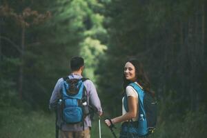 Couple spending time outdoors photo