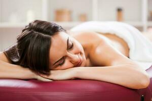 A woman having a massage photo