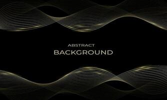 Abstract background with fade golden wavy lines vector