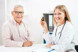 A patient in a doctor's office photo