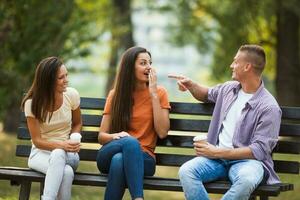 Friends spending time outdoors photo