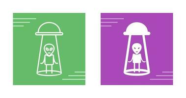 Alien Abduction Vector Icon