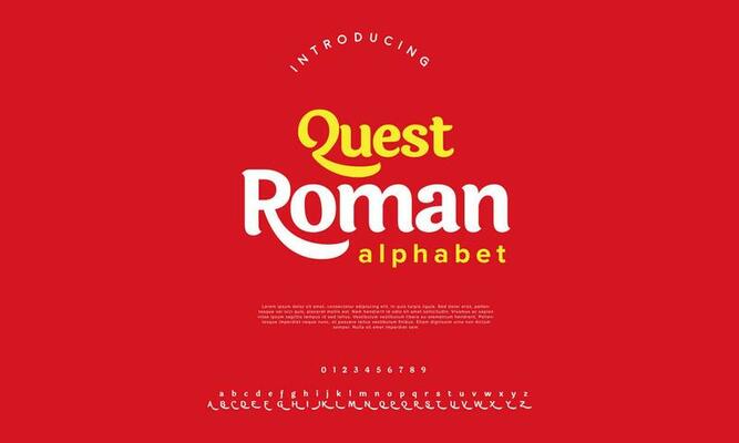Elegant questroman alphabet letters font and number. Classic Lettering Minimal Fashion Designs. Typography modern serif fonts decorative vintage design concept. vector illustration