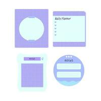 Set Of Cute Sticky Note Paper vector