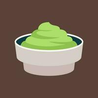 wasabi vendaje icono pegatina ilustración vector