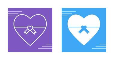 Heart shaped Gift Vector Icon