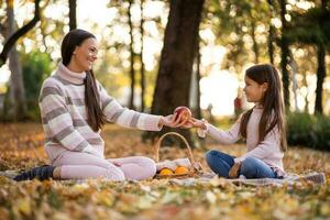 Mother and daughter spending time outdoors photo