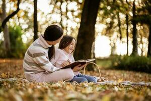 Mother and daughter spending time outdoors photo