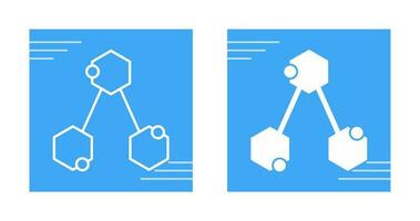 icono de vector de estructura química