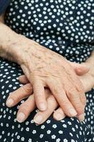 Hands of a senior woman photo