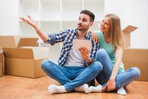 A couple who moved into a new house photo