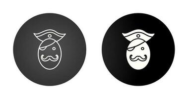 Pirate in Hat Vector Icon