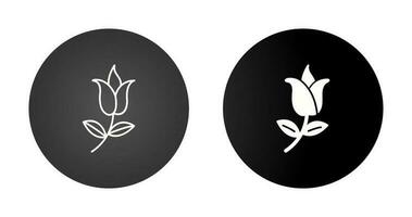 Flower with leaves Vector Icon