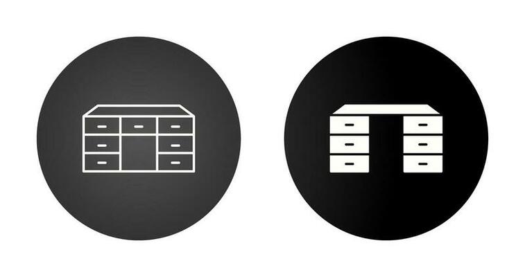 Table with Drawers Vector Icon