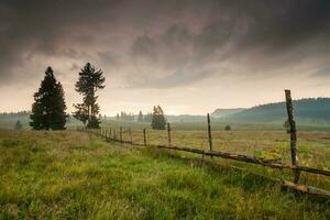 Scenic mountains view photo