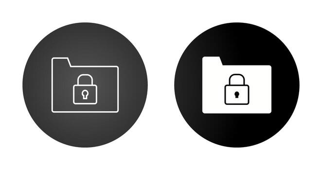 icono de vector de carpeta segura