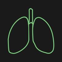 icono de vector de pulmones