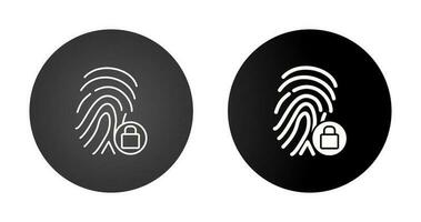 Fingerprint Lock Vector Icon