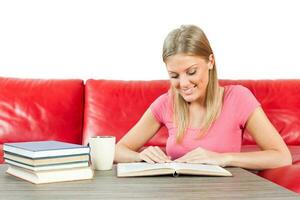 A woman reading photo