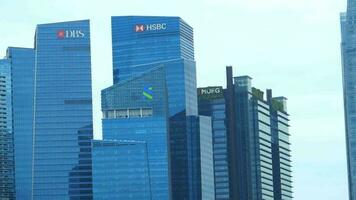 Singapore marina bay 1 june 2022 financial center singapore city buildings video