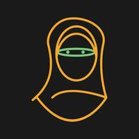 Woman with Niqab Vector Icon