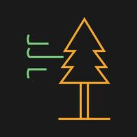 Tree with Wind Vector Icon