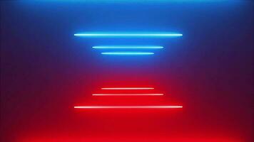 Animated blue and red neon lines background video