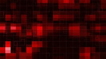 Moving red  color box pattern Digital background, loopable video