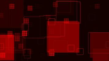 digital röd Färg geometrisk låda mönster bakgrund video