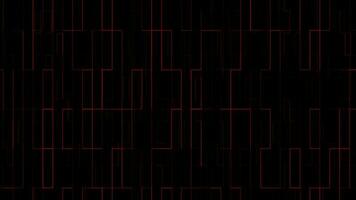 Animated Flashing red color abstract box pattern dark technology background video