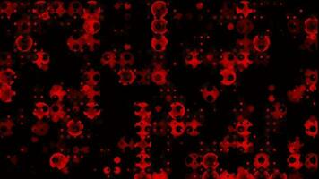 Red color abstract circular elements background video