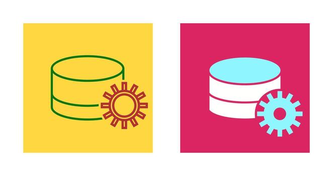 icono de vector de configuración de base de datos