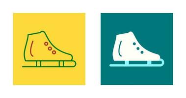 icono de vector de zapato de patinaje sobre hielo