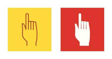 Raised Finger Vector Icon