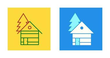 Wood Cabin Vector Icon