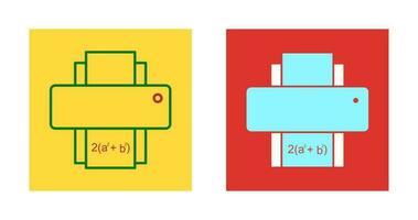 Print Math Sheet Vector Icon