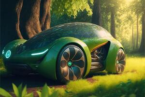eco car of the future illustration photo