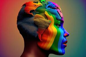 world made of lgbtq people concept illustration photo