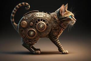 time travelling machine cat illustration photo