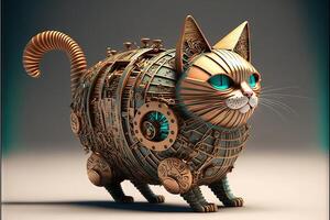time travelling machine cat illustration photo