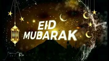 eid mubarak animation. lämplig för de firande av religiös högtider video